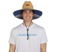 Quiksilver Wide Brim Outdoor Sun Protection Lifeguard Straw Sombrero para el Sol, Azul Mónaco, S/M para Hombre