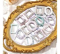 Quilax 40 hojas de marco de encaje scrapbook, papel vintage hueco para álbumes de recortes, pegatinas para marcos de fotos, accesorios de scrapbooking, para manualidades, papel vintage, diario, álbum