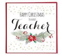 Quill "Happy Christmas Teacher" Greeting Card