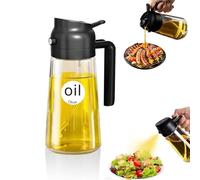 QuilNiche - Botella de spray de aceite, dispensador de aceite de oliva con etiqueta adhesiva impermeable de protección del medio ambiente, 470 ml, botellas de spray de grado alimenticio para