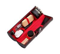 QUILSTM Kit completo de limpieza para el cuidado del calzado que | Versátil para zapatos de cuero Compacto Fácil de transportar Kit de cepillo portátil para botas con estuche de