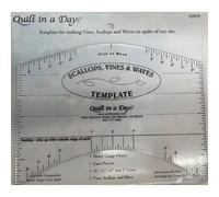 Quilt in a Day 2019 Scallops, Vines and Waves Template 9""X7""