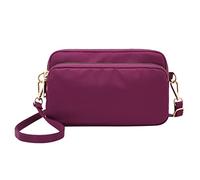 Quilted Crossbody Bags For Women, Fashion Cotton Canvas Handbags, Tote Purses, Carry Options For Work And Daily Use(Purple)