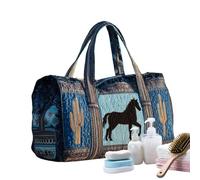 Quilted Duffle Bag, Gym Tote Travel Handbag, 18 Inches Weekend Storage with Zipper Closure, Polyester Fabric with Soft Padding, Stylish Organizer for Women Yoga Beach Dance Hospital Airplane