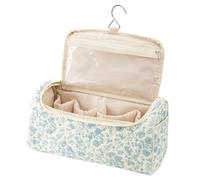 Quilted Makeup Bag Travel Hair Dryer Bag Portable Curling Iron Storage Bags Cosmetic Case with Hook For Business Trip, Vacation, Outgoing