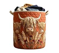 Quilted Storage Basket - Quilted Laundry Baskets With Handles, 3D Animal Pattern Organizer For Toys Dolls Books Clothes Snacks Living Room Bedroom Shower Room Dorm