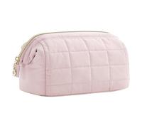 Quilted Travel Makeup Bag, Large Capacity Cosmetic Toiletry Organizer for Women, Men, and Adults, Travel Bag for Makeup, Toiletries, and Personal Care Items,Travel Quilted Makeup Bag