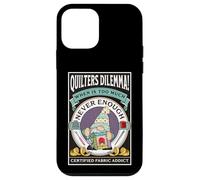 Quilter Dilemma Certified Fabric Addict Funny Gnomo Quilting Carcasa para iPhone 12 Mini