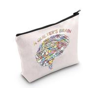 Quilter Gifts for Quilting Lover Sewing Gift A Quilter's Brain Makeup Bag Fabric Lover Quilting Gift, Quilter's Brain Bag Eu, Bolsa de cosméticos con impresión