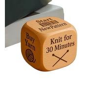 Quilter’s Decision Dice - 1.97 Inch Sewing Tool for Creative Inspiration, Fun Guidance with Crafting Function, Dice Accessory for Quilting Knitting Projects, Natural Wood, Gift Box Use