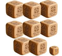Quilter’s Dice, Handmade Wooden Dice, Quilting Decision 6 Sided Dices with Engraved Tasks, Fun Practical Tool for DIY Sewing Enthusiasts, Unique Gift for Quilters Crafters, Board Games(8pcs)