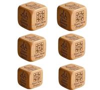 Quilter’s Dice, Handmade Wooden Quilting Decision Dice with 6 Engraved Sewing Tasks, Fun Practical Tool for DIY Sewing Enthusiasts (6psc)