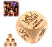 Quilter's Dados, dados de madera hechos a mano con 6 juegos divertidos, dados de oficina, dados para aliviar el estrés, regalo para colegas, juego de dados de decisión divertida para los amantes de la