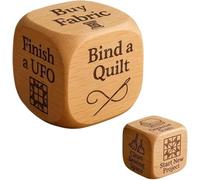 Quilter's Dice, Handmade Wooden Decision Dice, Fun Gift for Quilters, Sewists & Craft Lovers to Add Excitement to Sewing Routine (Primary Color,1pcs)