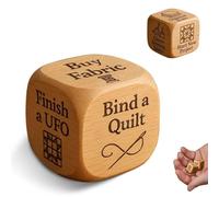 Quilter's Dice, Handmade Wooden Quilting Decision Dice with 6 Engraved Sewing Tasks, Creative Tool for Quilting Projects, Handmade Fun Sewing Gift, for Quilters Craft Lovers to Add Excitement (1pcs)