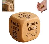 Quilter's Dice, Handmade Wooden Quilting Decision Dice with 6 Engraved Sewing Tasks, Creative Tool for Quilting Projects, Fun Sewing Tool for Quilters & Crafters (1PC)