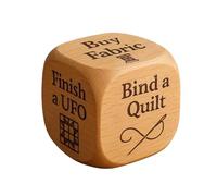 Quilter's Dice hecho a mano, con 6 tareas grabadas, accesorios interactivos para reuniones familiares, para chispa, inspiración creativa y calidad para padres e hijos (1 unidad)