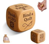 Quilter's Dice, Wooden Decision Dice with 6 Engraved Quilting Tasks, Enthusiasts, Creative Tool for Quilting Projects, Handmade Fun Sewing Gift for Quilters, Sewists & Craft Lovers(1pc)