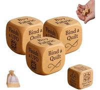 Quilter's Dice, Wooden Decision Dice with 6 Engraved Quilting Tasks, Enthusiasts, Creative Tool for Quilting Projects, Handmade Fun Sewing Gift for Quilters, Sewists & Craft Lovers(3pcs)
