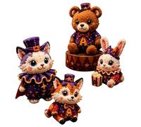Quilting Kit - Handmade Felt Characters Decor, Halloween Diy Crafting, Sewing Project Supplies, Artistic Fabric Pattern Set | Creative Needlework Bundle Tool, Activity For Adults Beginners