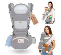 QUIMETS | Mochila Portabebés 6 en 1 Recién Nacido Transpirable y Ergonómica - Suave, Ligera e Ideal para Largos Paseos - Ajuste Cómodo para Mamá y Papá - Incluye Muselina de Regalo