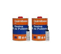 QUIMIBASE Kit 2 Uds. Resina Poliéster + Catalizador 1Kg