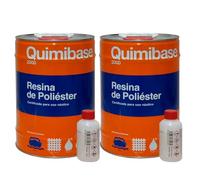 QUIMIBASE - KIT 2 Uds RESINA POLIESTER + catalizador 5KG