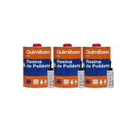 QUIMIBASE Kit 3 Uds. Resina Poliéster + Catalizador 1Kg
