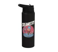 Química Juego de palabras Broma Químico Nerd Ciencia Amante del helado Stainless Steel Insulated Water Bottle