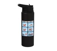 Químico Ingeniería Química Rotación Energía Infinita Cat Stainless Steel Insulated Water Bottle