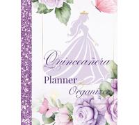 Quinceañera Planner and Organizer: 8.5x11inches| Paperback: Purple Pink and Gold Elegant Butterfly Theme 15th Birthday Planning Book with Guest Lists, Budget Pages, and Checklists