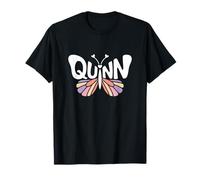 Quinn Butterfly - Arte de Palabras con Nombre Personalizado Camiseta