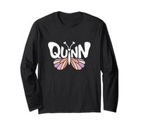 Quinn Butterfly - Arte de Palabras con Nombre Personalizado Manga Larga