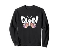 Quinn Butterfly - Arte de Palabras con Nombre Personalizado Sudadera