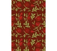 Quinn Rose Hardcover Journals: Beautiful Cream Paper Notebooks for Writing, Reflection, and Everyday Inspiration (180 Pages) | Flower Design in Red & Green