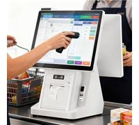 QuinteZhenTially Caja Registradora Pantalla Táctil Todo Uno,Caja Registradora Inteligente Pequeñas Empresas,Resolución 1366 X 768,para Tiendas Ropa Calzado,Restaurantes,Cafeterías 80mmprinter