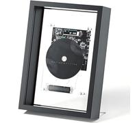 QuinteZhenTially Reproductor CD Marco Musical,Reproductor CD Decorativo Montar Pared,Bluetooth 5.0 & Salida Aux 3,5 Mm,Pantalla Led,Formatos CD Compatibles CD-Da,CD-R,CD-RW,Mp3,Wma Black