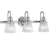 Quintiesse Addison lámpara de pared 3x3 W cromo-transparente QN-ADDISON3-BATH