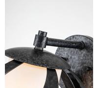 Quintiesse Aplique de pared Blacksmith, negro/blanco, con 1 luz, IP44