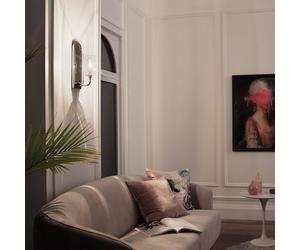 Quintiesse Aplique de pared Kimrose, 1 luz, níquel pulido