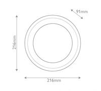 Quintiesse Aplique de pared LED ALONSO, latón, Ø 22 cm Metal/vidrio/alabastro