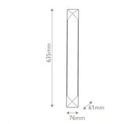 Quintiesse Aplique de pared LED CAESAR, bronce, altura 64 cm, metal/alabastro