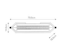 Quintiesse Aplique de pared LED ESPADA, cromado pulido, ancho 70 cm, metal, IP44