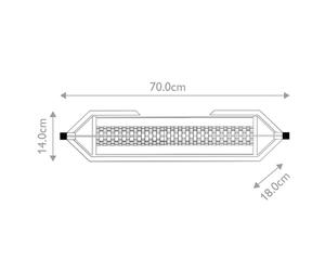 Quintiesse Aplique de pared LED ESPADA, cromado pulido, ancho 70 cm, metal, IP44