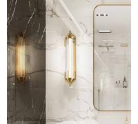 Quintiesse Aplique de pared LED ESPADA dorado cepillado Ancho 70 cm Metal IP44