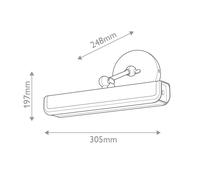 Quintiesse Aplique de pared LED VALISE, marrón/latón antiguo, 31 cm, cuero sintético