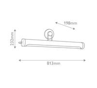 Quintiesse Aplique de pared WYNWOOD, latón antiguo, ancho 81 cm, metal, 2 x E27
