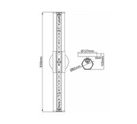 Quintiesse Facet lámpara de pared 2x12 W cromo-ópalo QN-FACET-LED2-PC-BATH