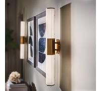 Quintiesse Facet lámpara de pared 2x12 W latón-ópalo QN-FACET-LED2-HB-BATH