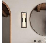 Quintiesse Aplique LED para exterior BLAKLEY negro/alabastro Altura 41 cm IP44 EC:EPREL:2213973